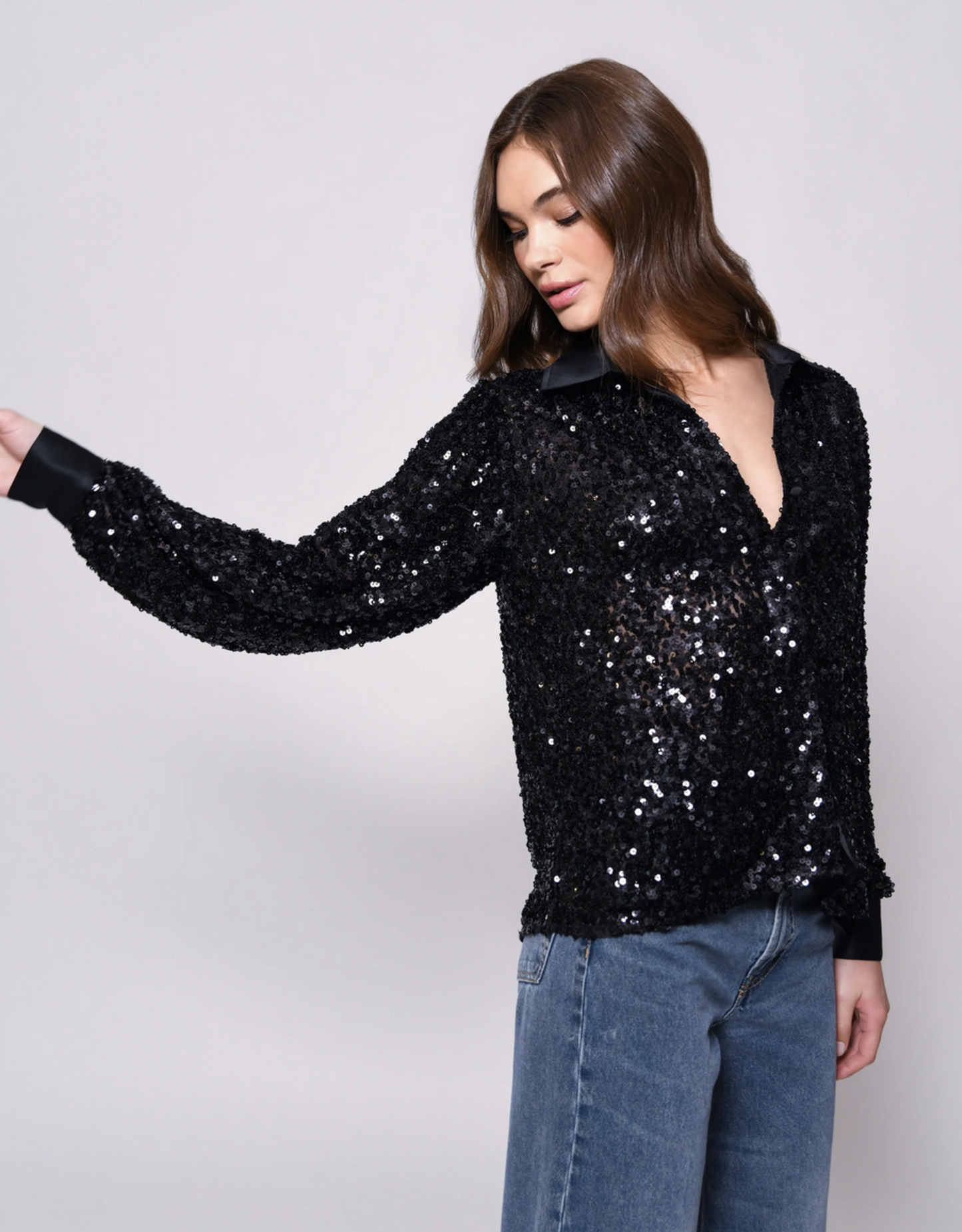 Kodie Black Sequin Top - Hutch Design