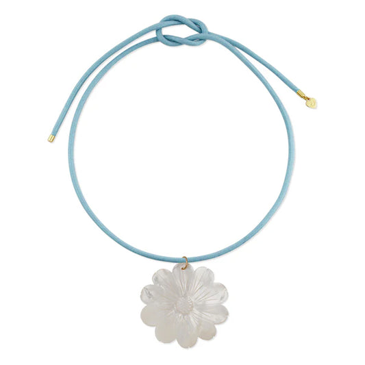 Mother of Pearl Daisy Cord Necklace - Hart Jewelry