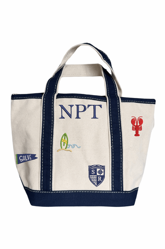 Salve Regina Embroidered Boat Tote Bag