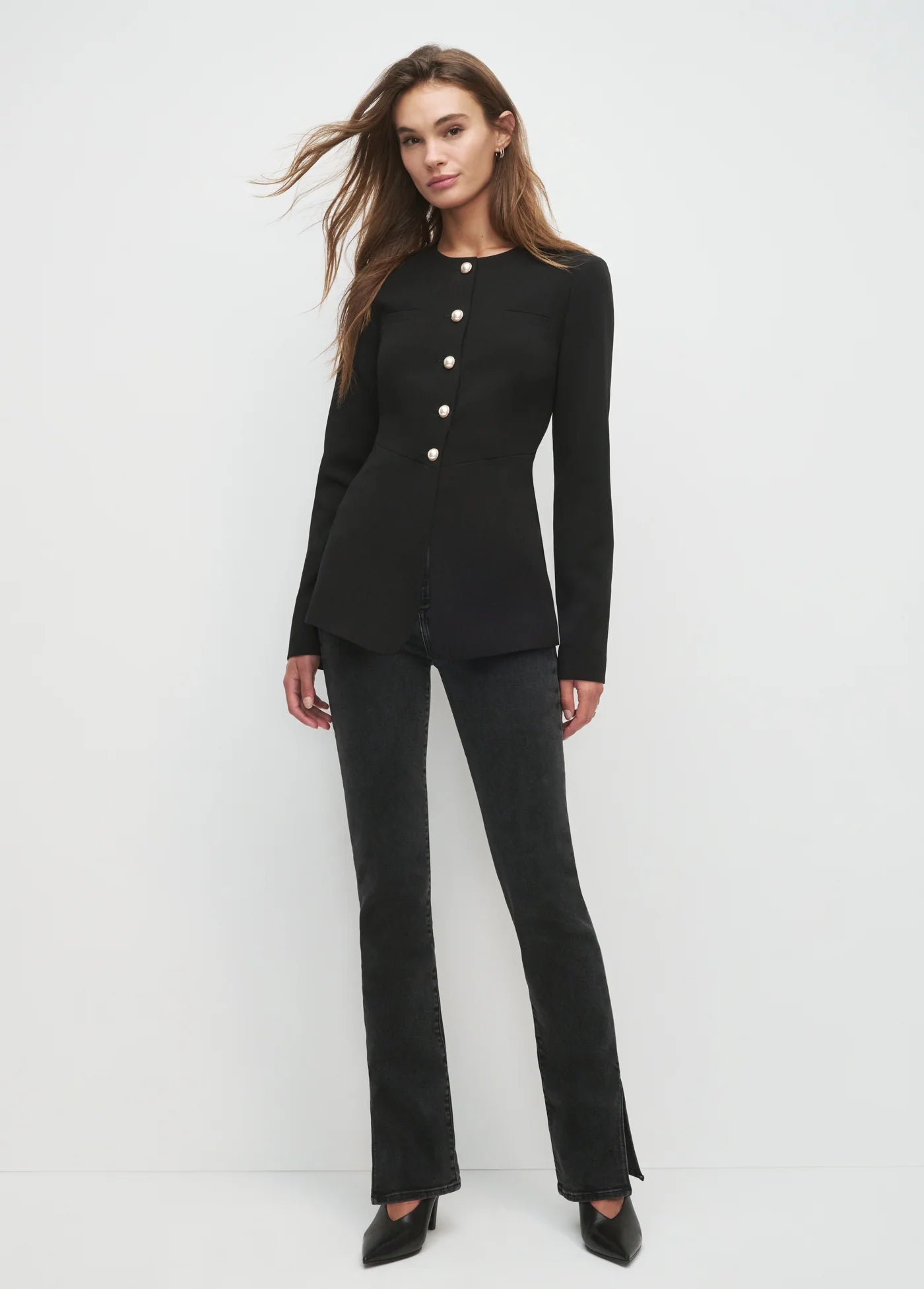 The Long Sleeve Clocking In Top - Black - Favorite Daughter