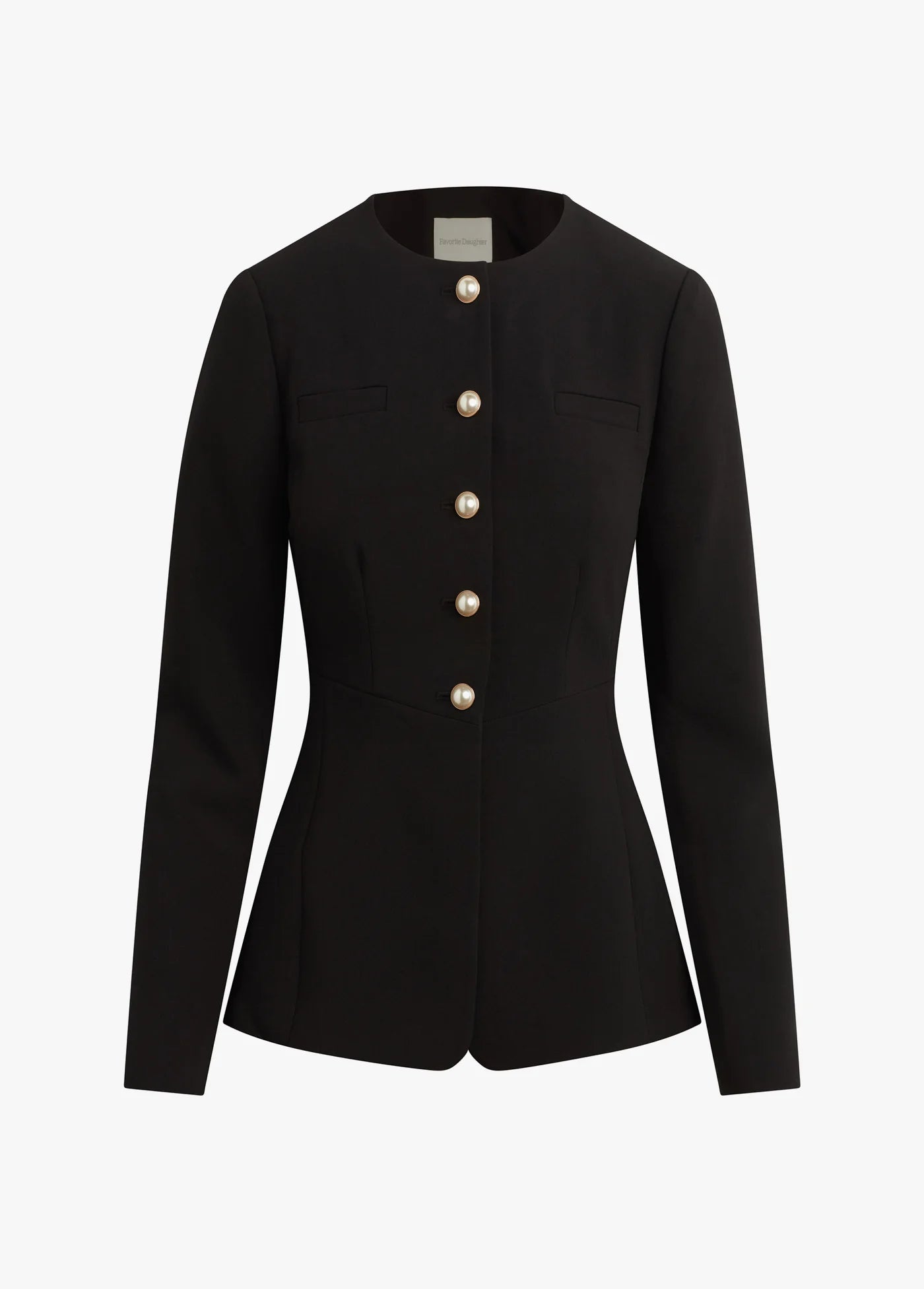 The Long Sleeve Clocking In Top - Black - Favorite Daughter