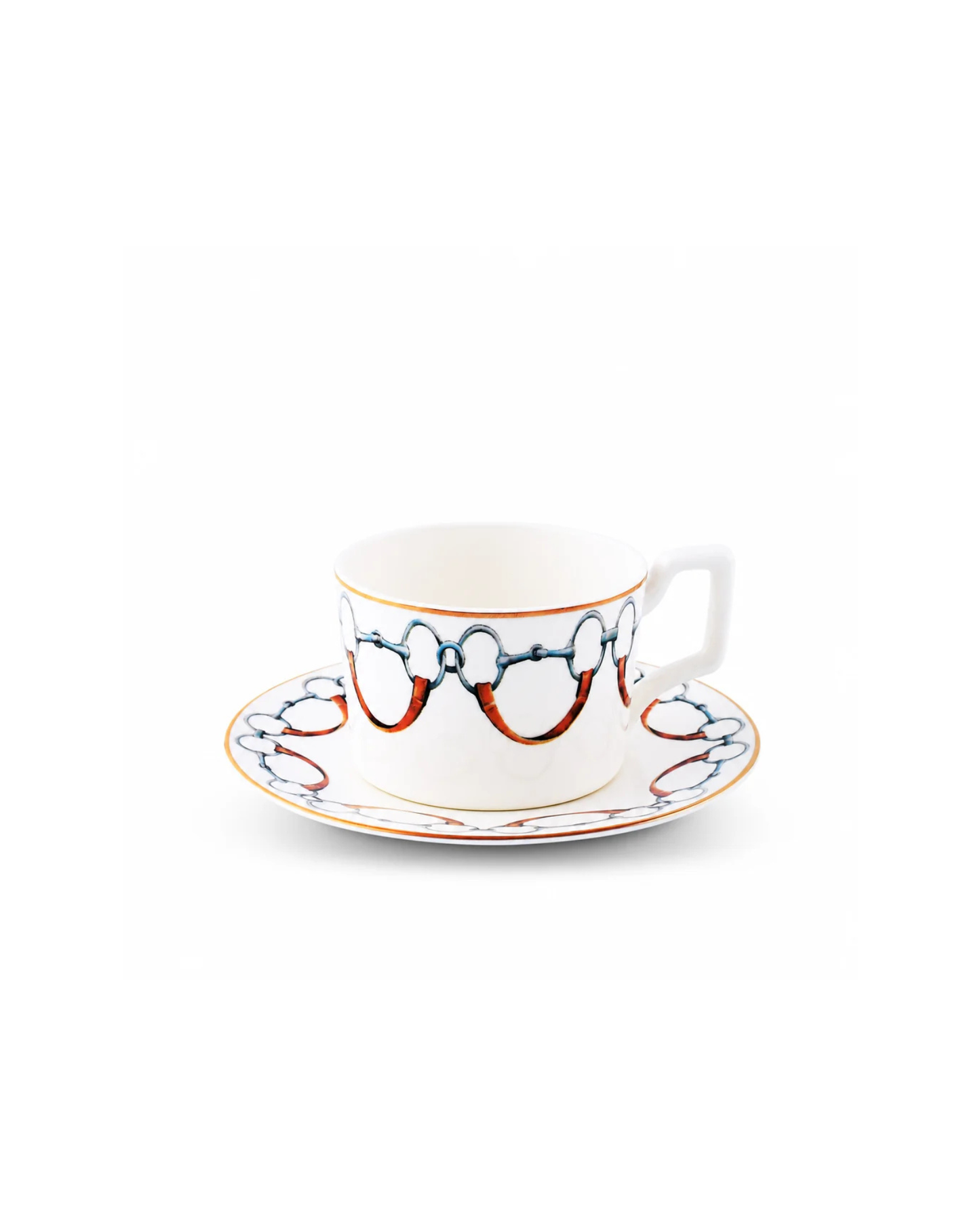 Wellington Bit Pattern Bone China Cup and Saucer