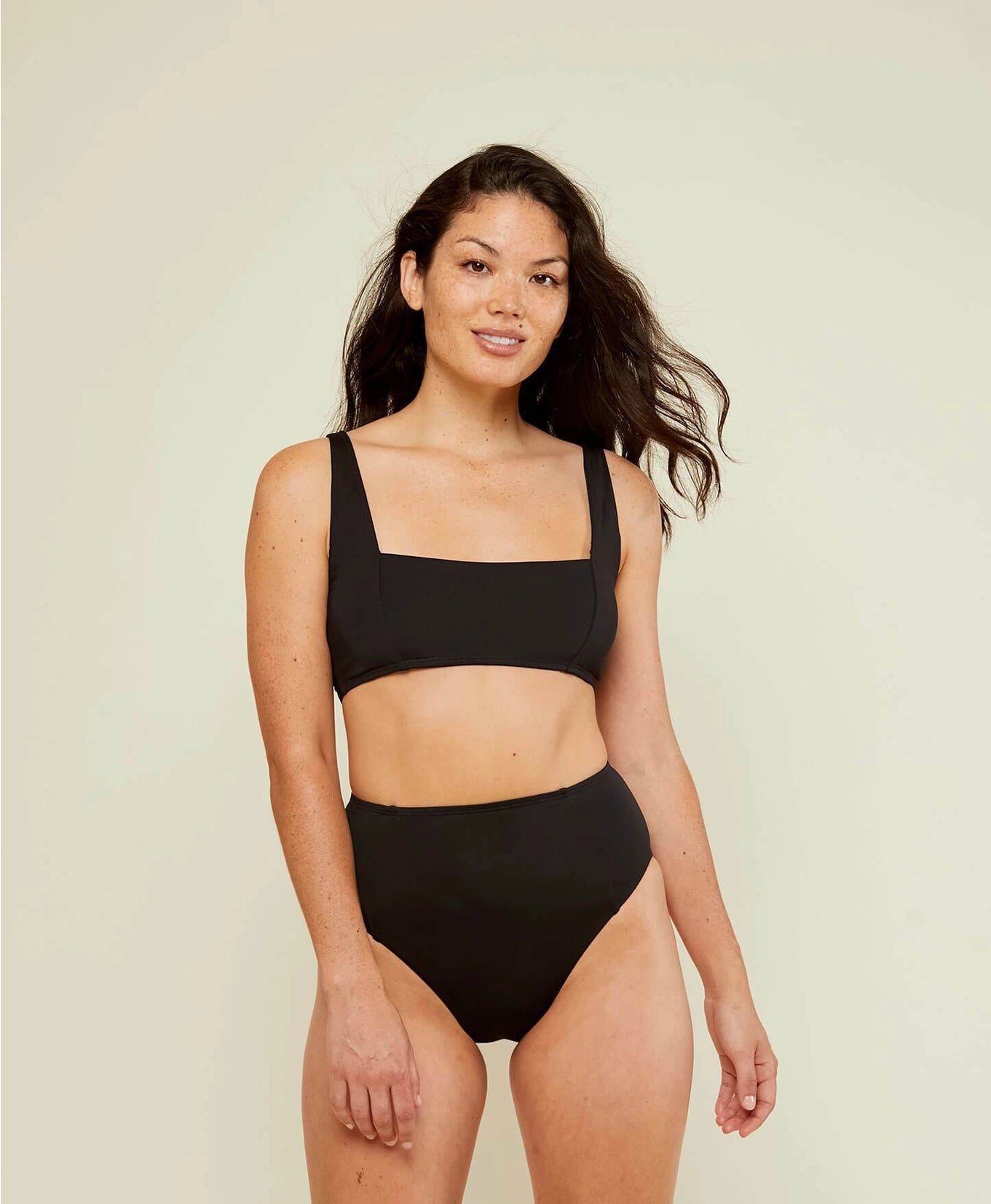 The High Waisted Cheeky Bikini Bottom - Black - Andie Swim