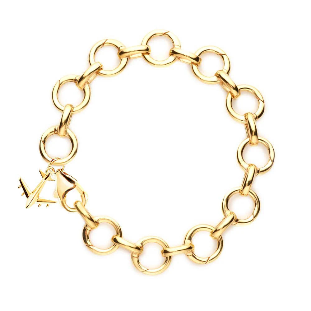 Infinity Link Charm Bracelet - Gold Vermeil - Jet Set Candy