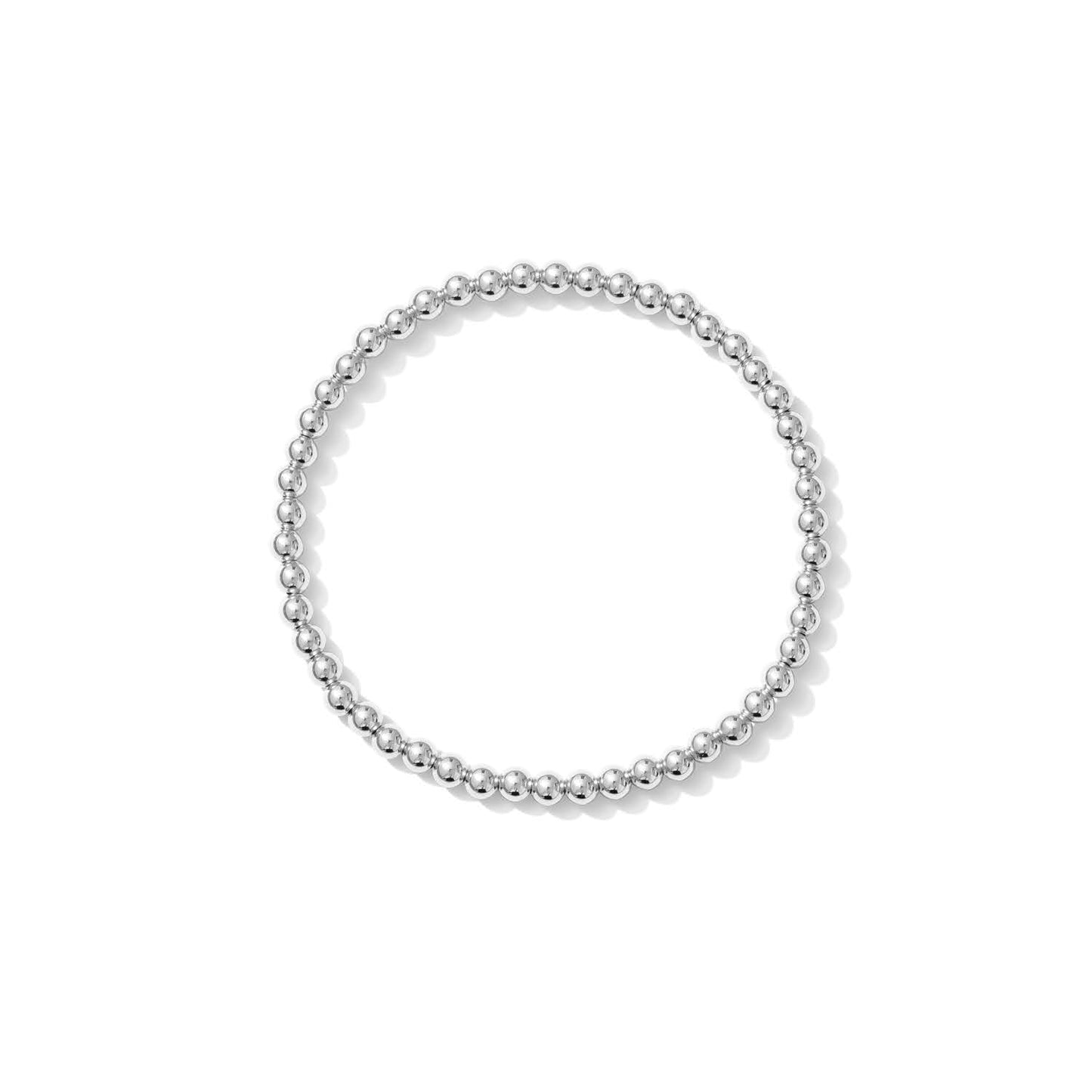 Stretchy Beaded Bracelet - SILVER - BOTH SIZES - Kaylie Dawn