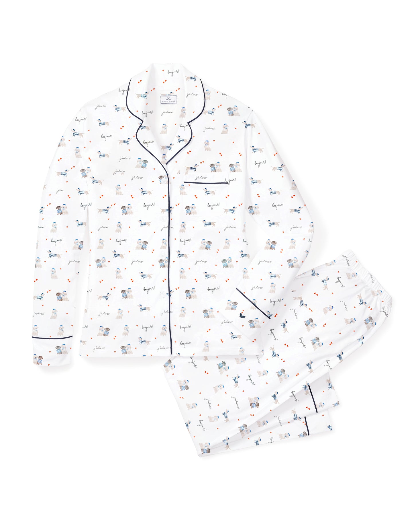 Le Woof Pima Cotton Pj Set - Petite Plume