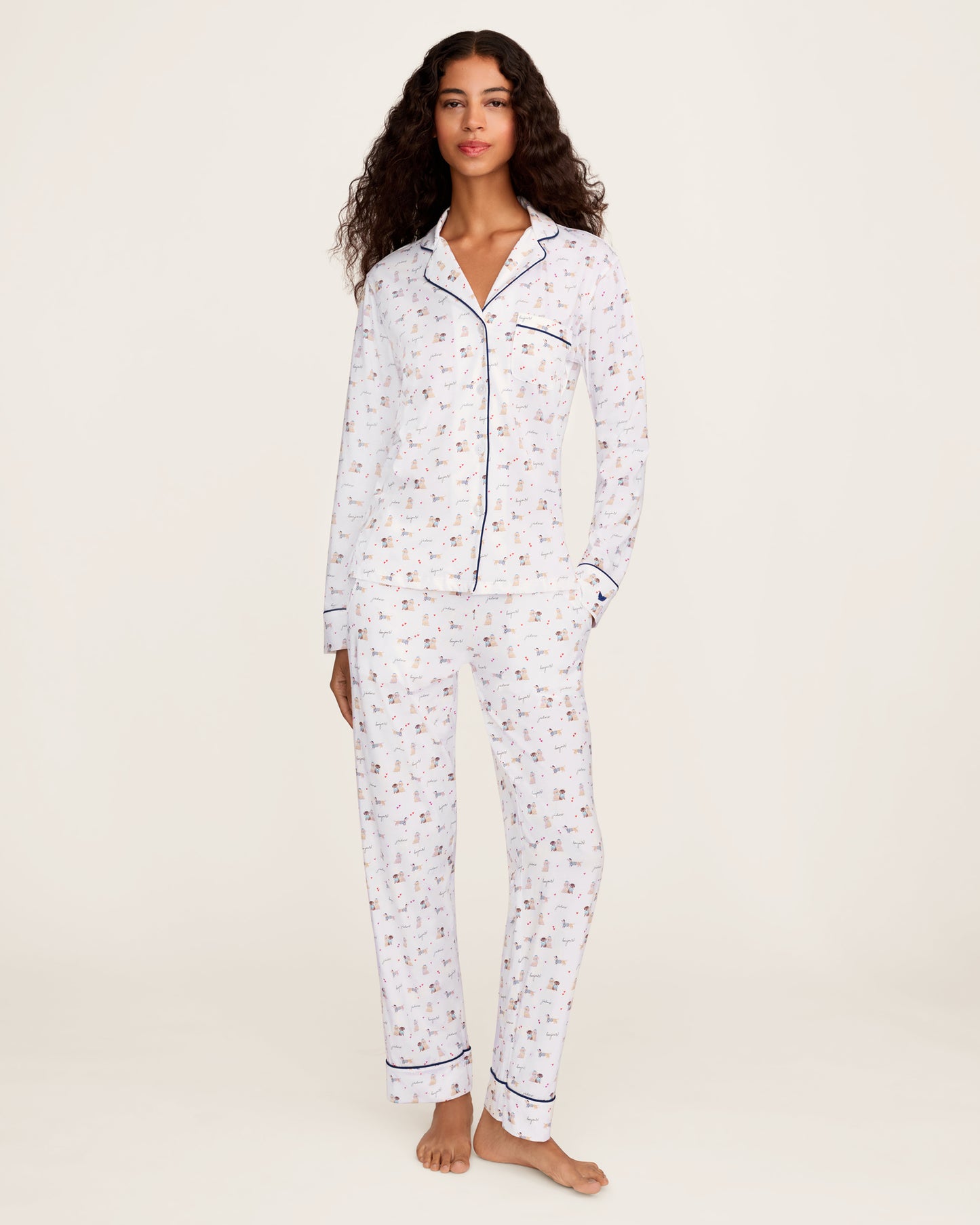 Le Woof Pima Cotton Pj Set - Petite Plume