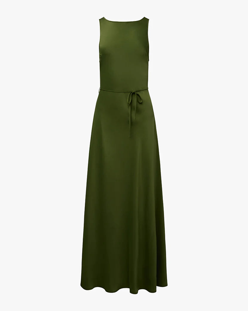 Boat Neck Slip Dress - Hunter Green - We Wore What