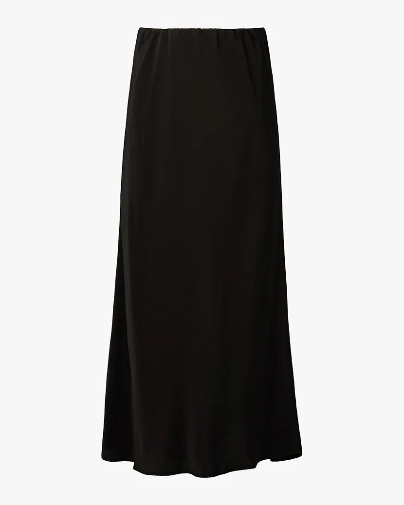 Silky Slip Skirt - Black - We Wore What