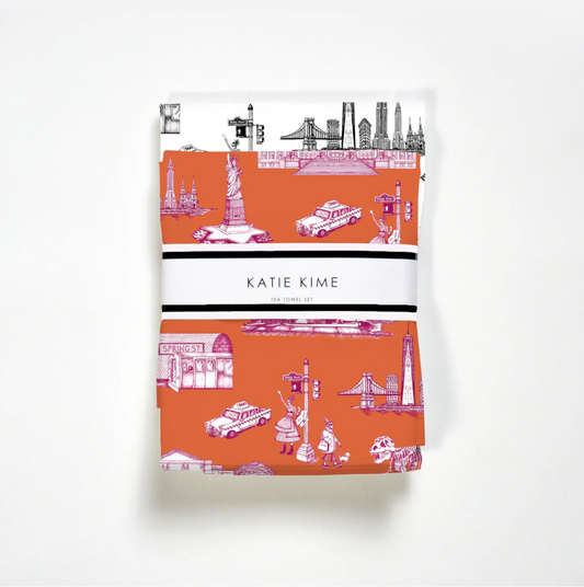 New York Toile Tea Towel Set - Katie Kime