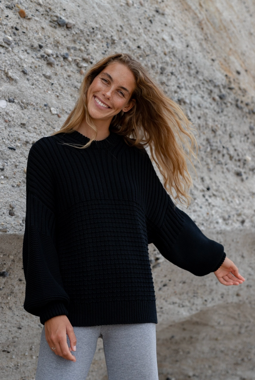 Delcia Sweater- Black - The Knotty Ones - ONE SIZE