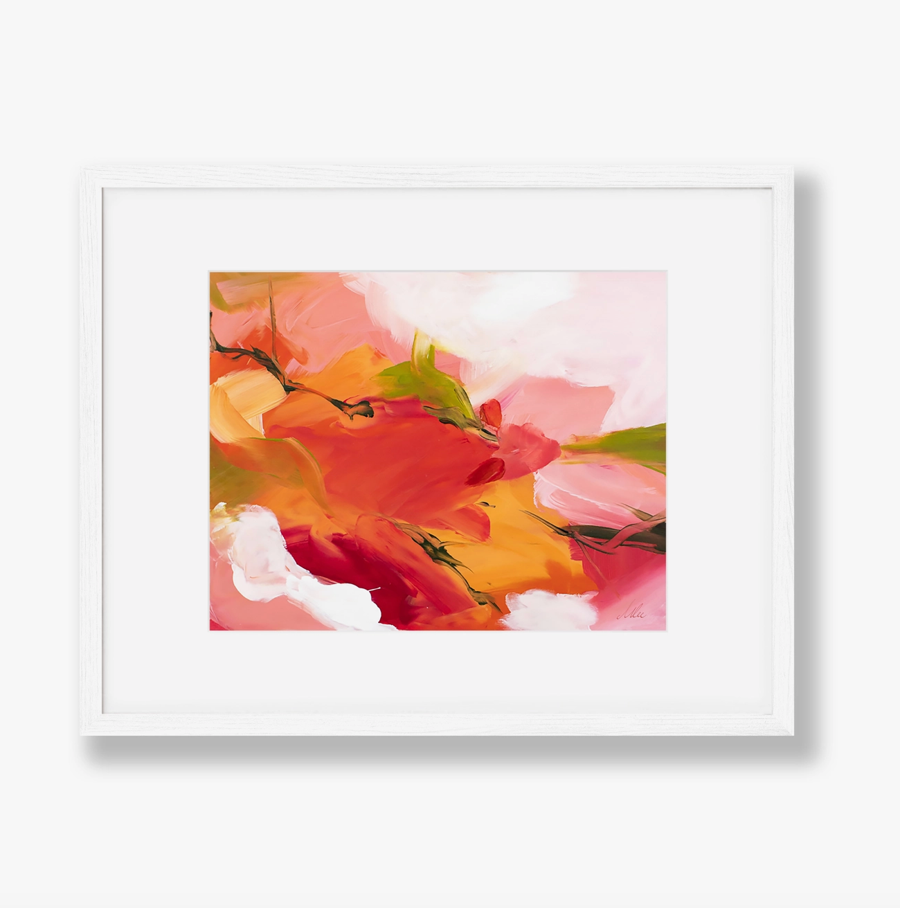 Fiery Dawn Matted Art Print - Monica Lee