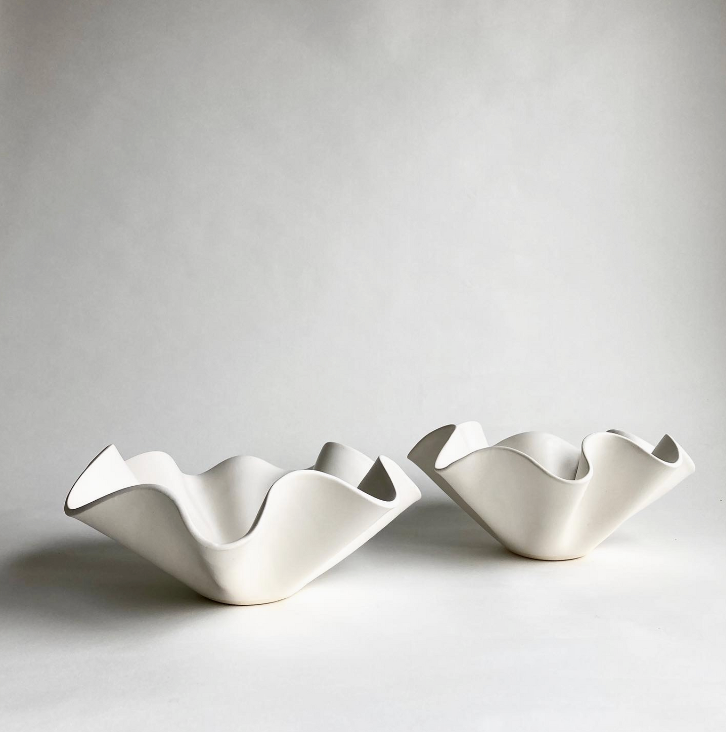 White Handkerchief Trinket Bowl - Alicja Ceramics