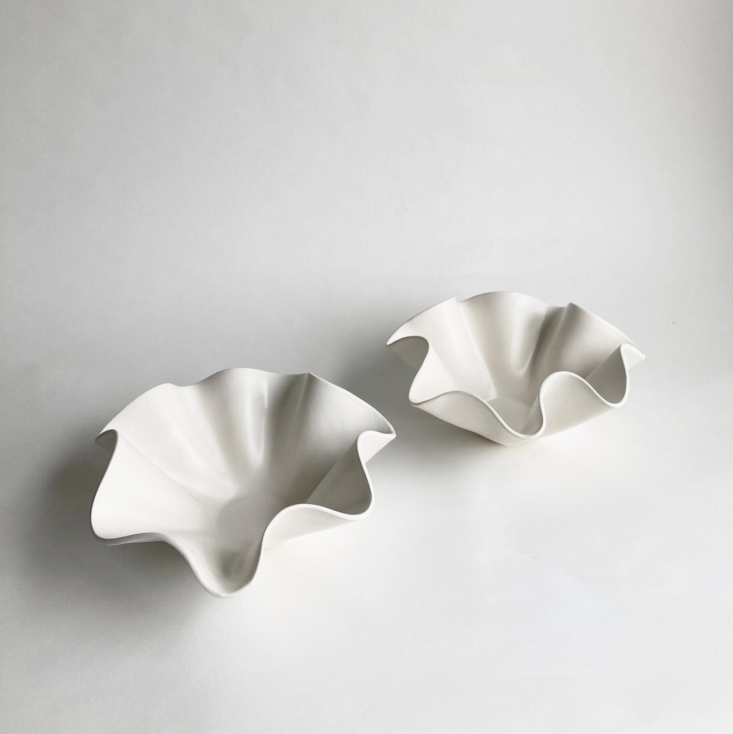 White Handkerchief Trinket Bowl - Alicja Ceramics