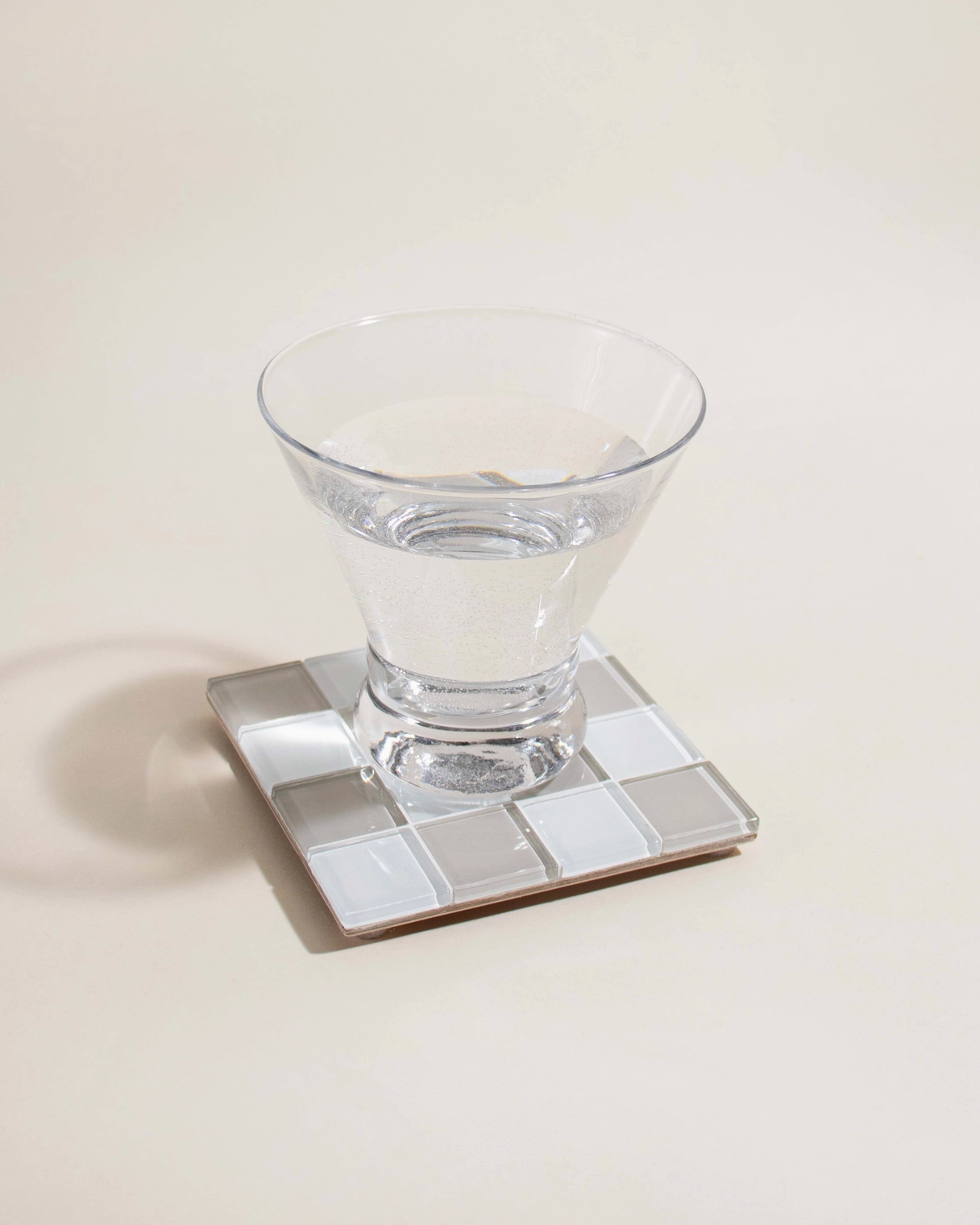 Glass Tile Coaster - Linen - Subtle Art Studios