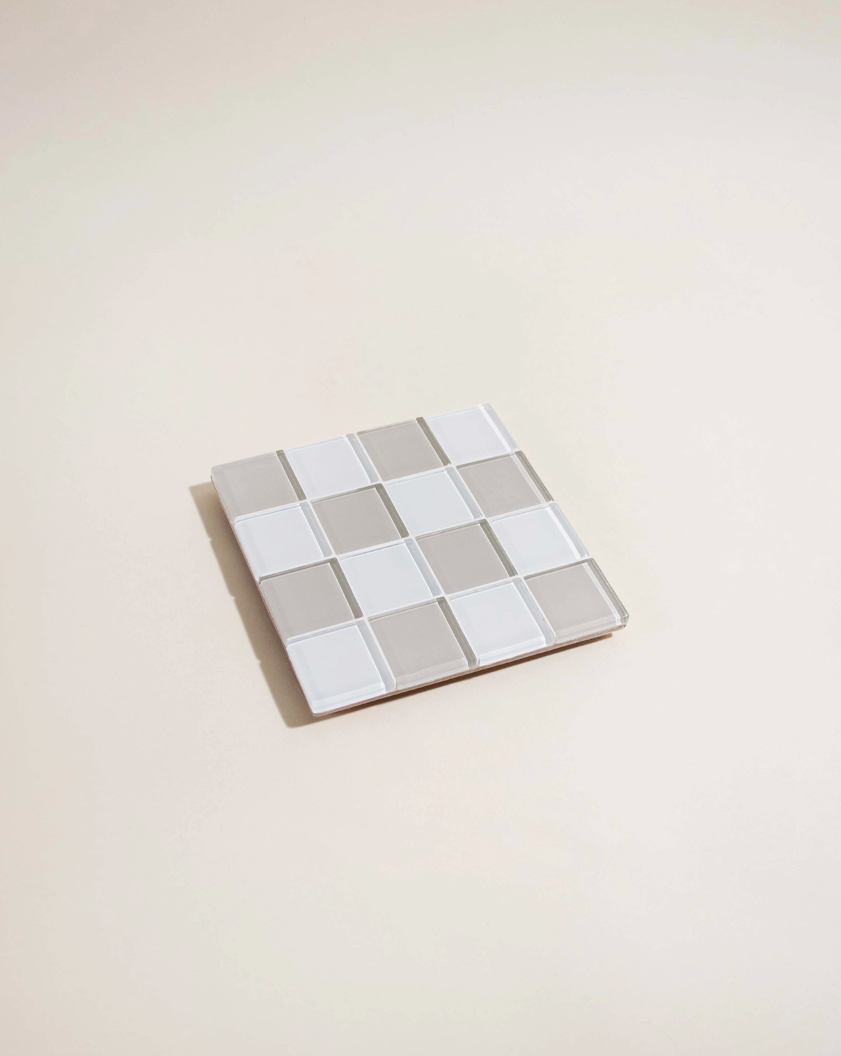 Glass Tile Coaster - Linen - Subtle Art Studios