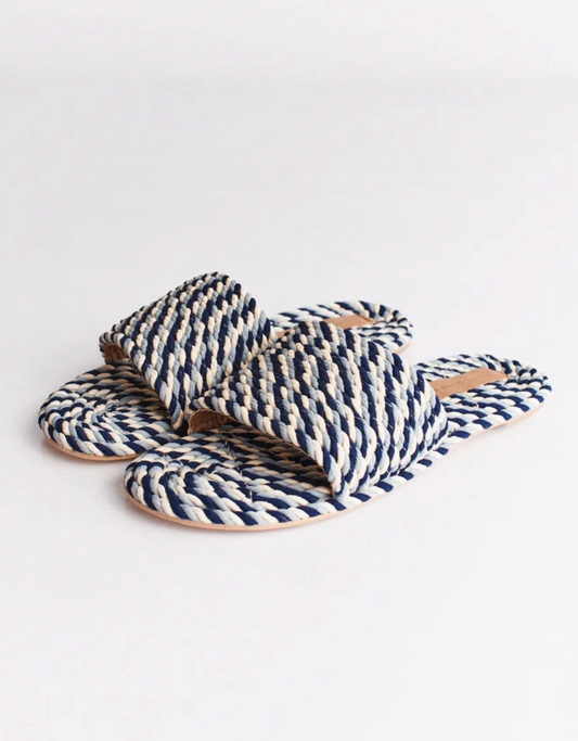 Sunny Rope Sandals - Denim Blue Multi - Salt + Umber