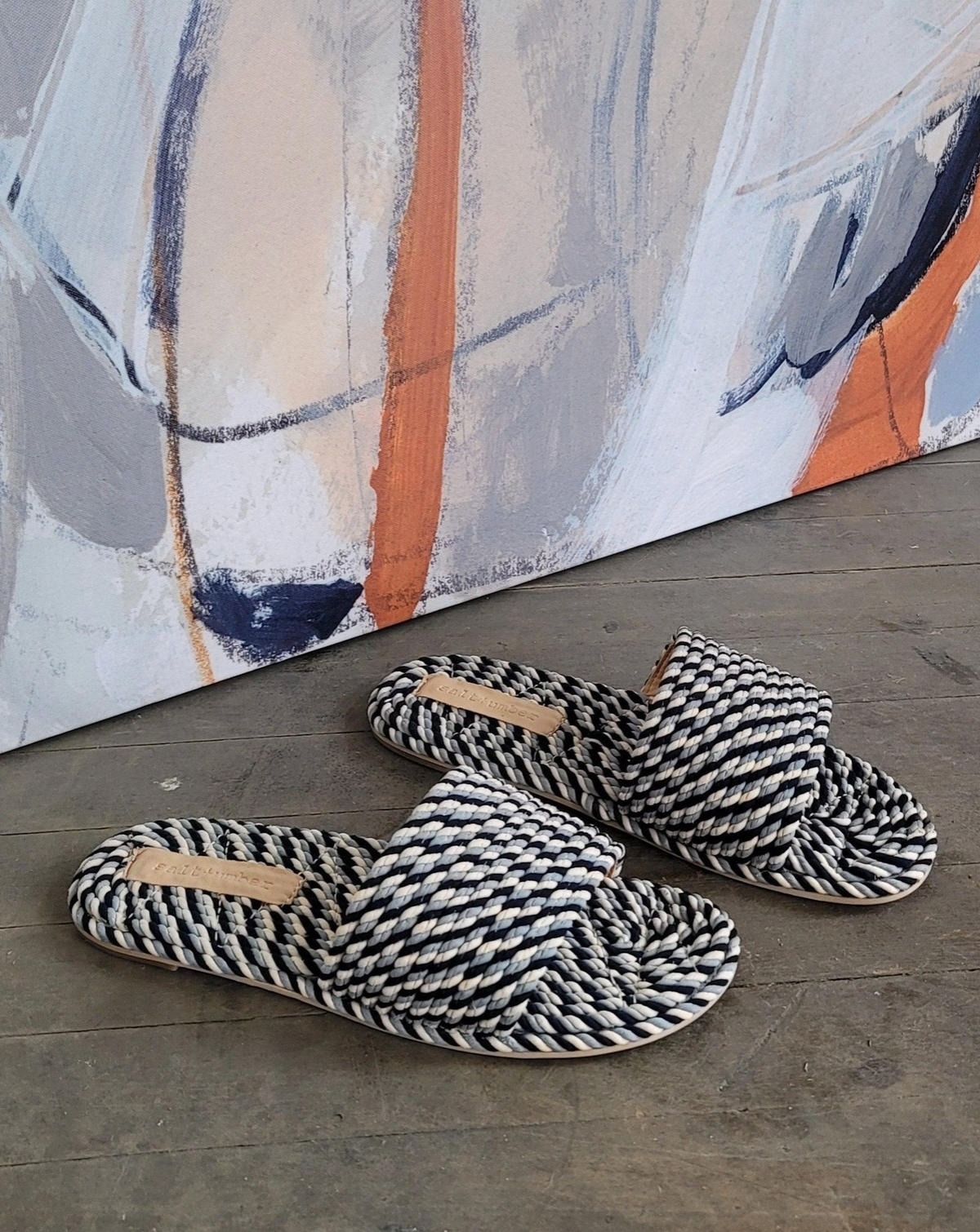 Sunny Rope Sandals - Denim Blue Multi - Salt + Umber