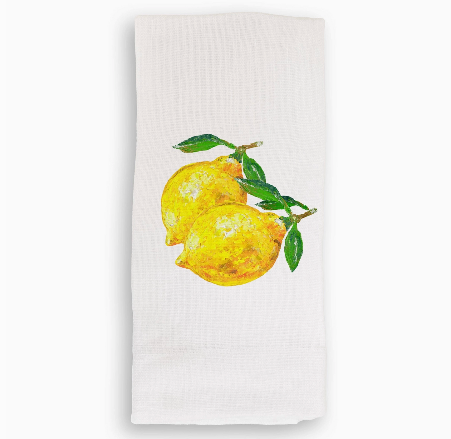 Two Lemons Linen Tea Towel