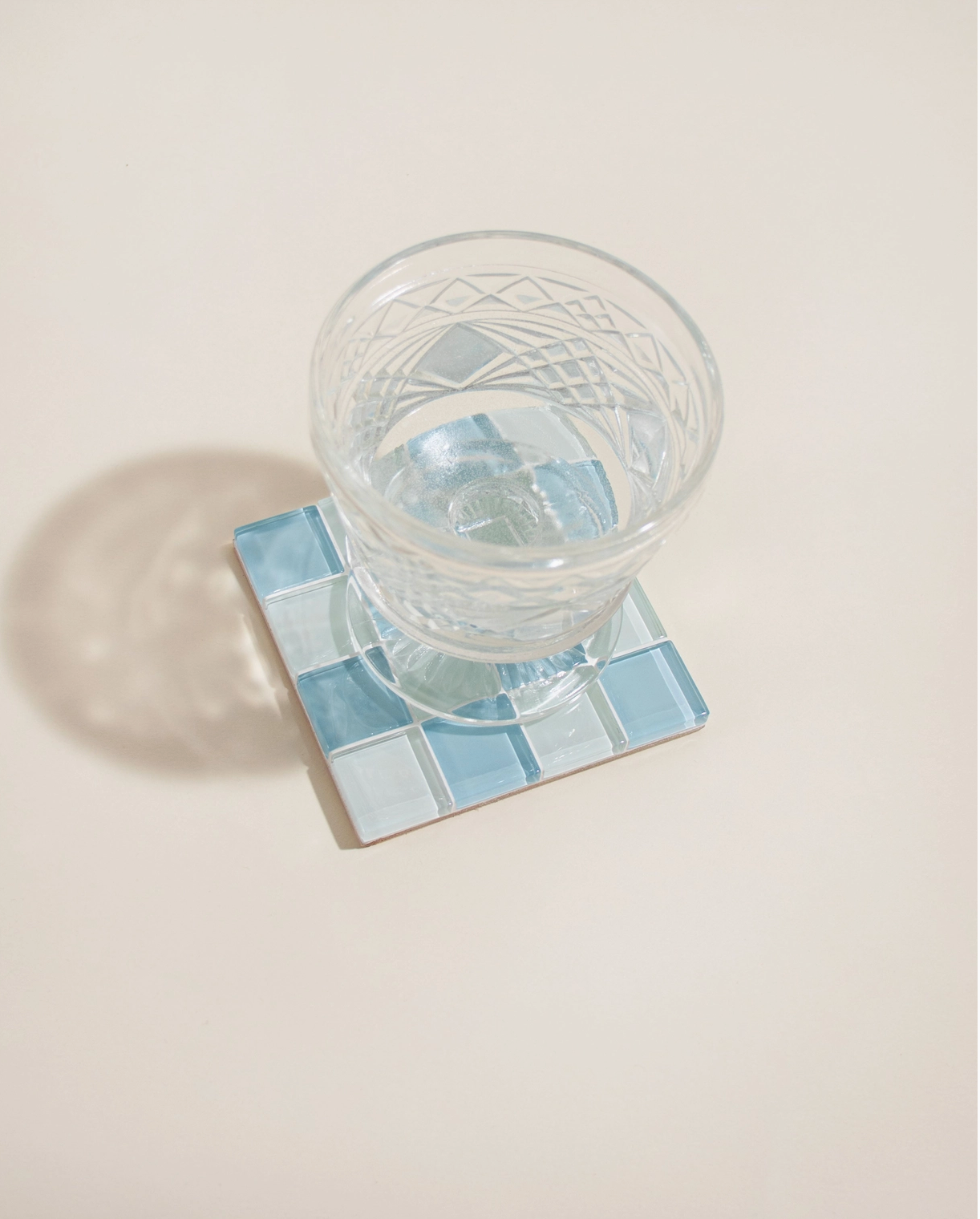 Glass Tile Coaster - Coconut Crunch Milk Chocolate - Subtle Art Studios