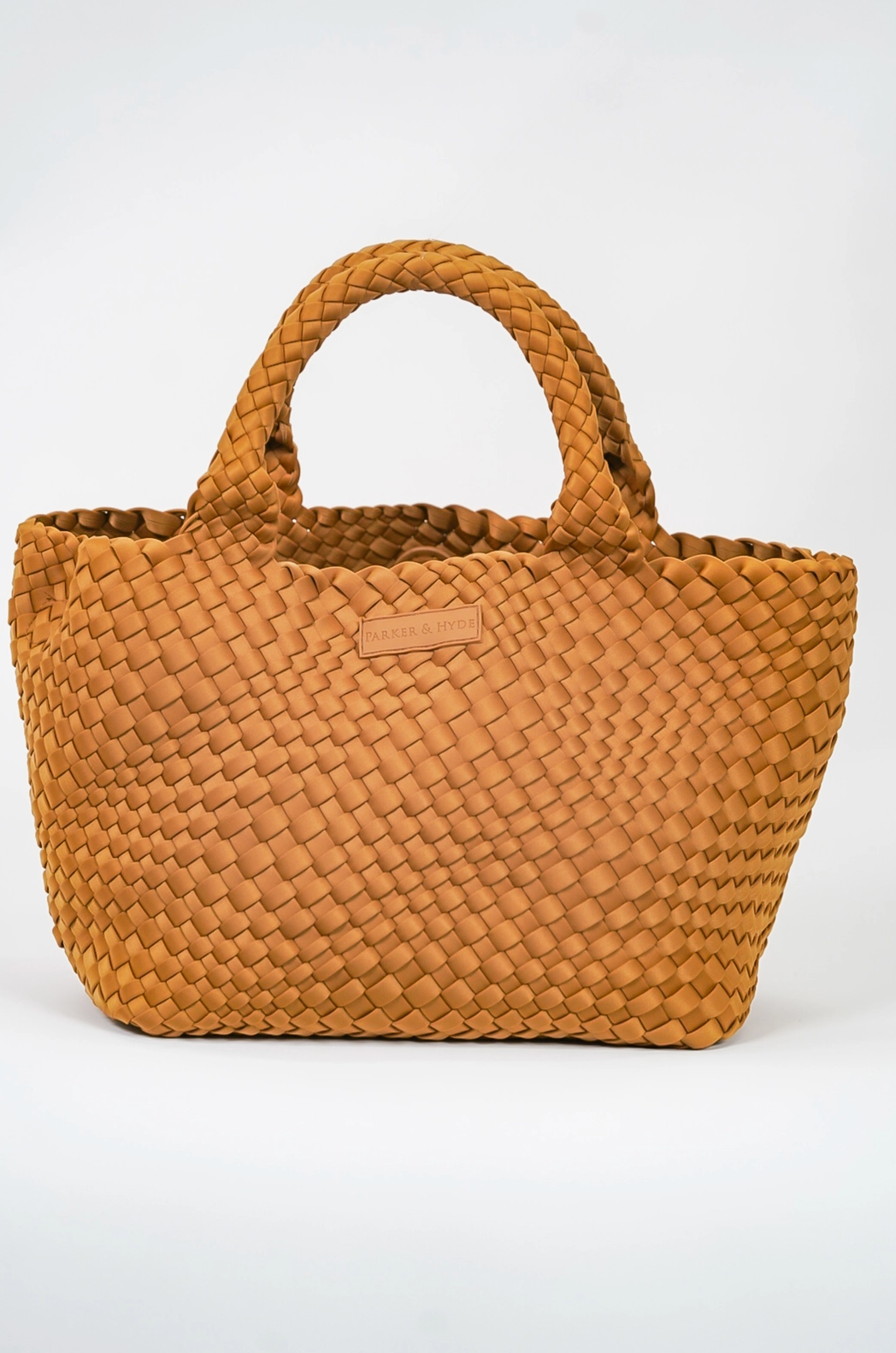 Large Camel Woven Tote - Parker & Hyde