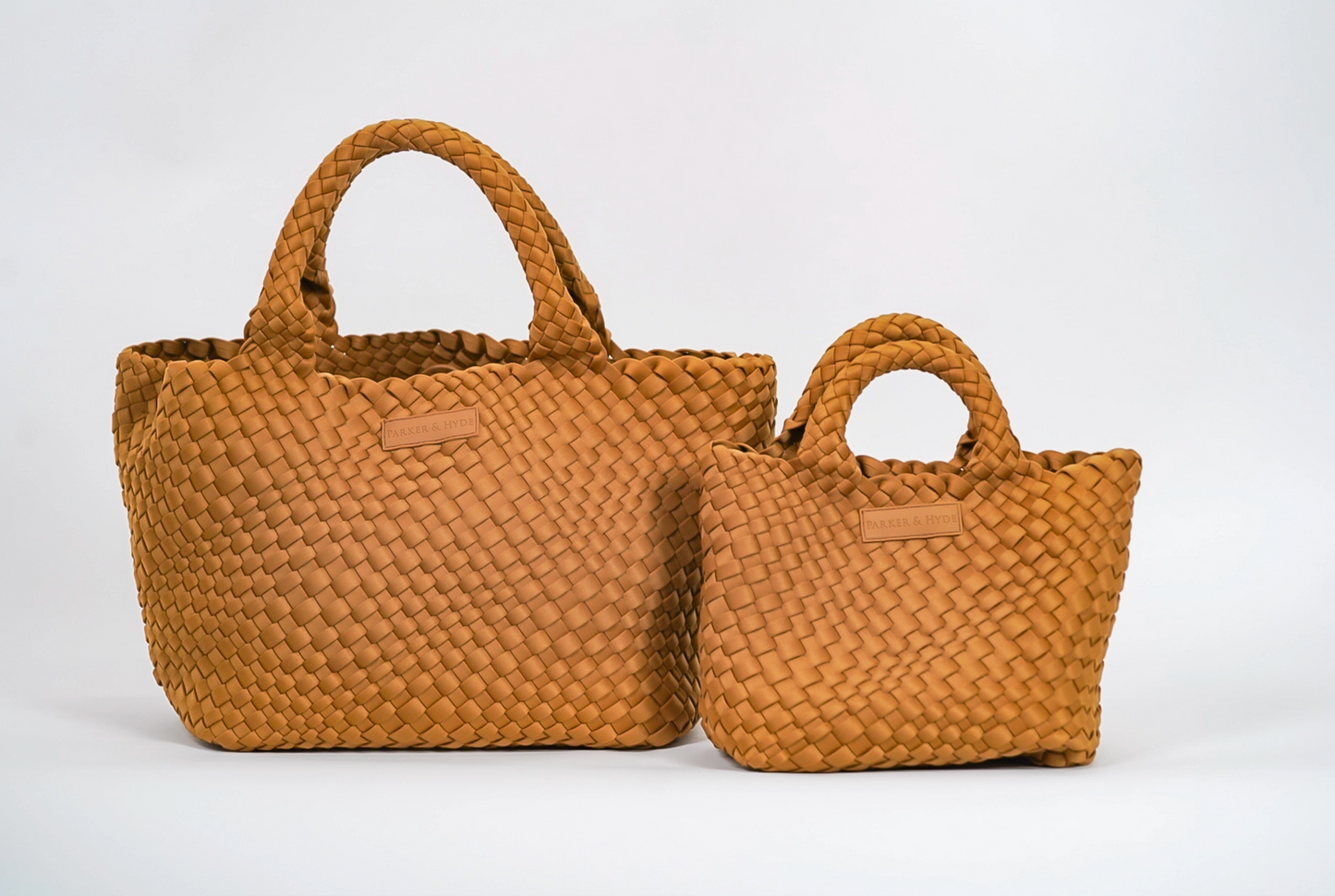 Large Camel Woven Tote - Parker & Hyde