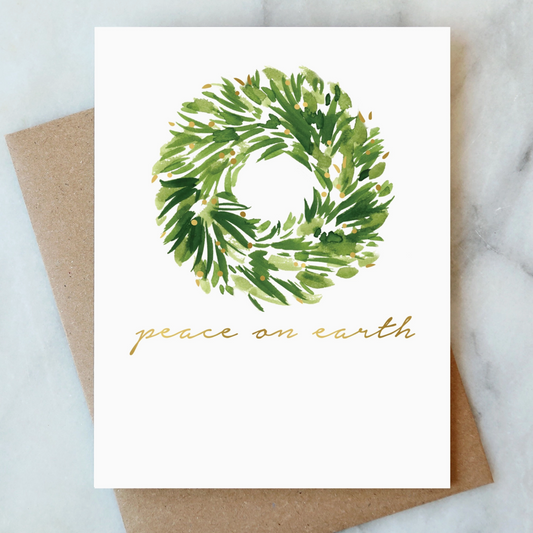 Peace On Earth Greetings Card - Holiday Christmas Card - Abigail Jayne Design