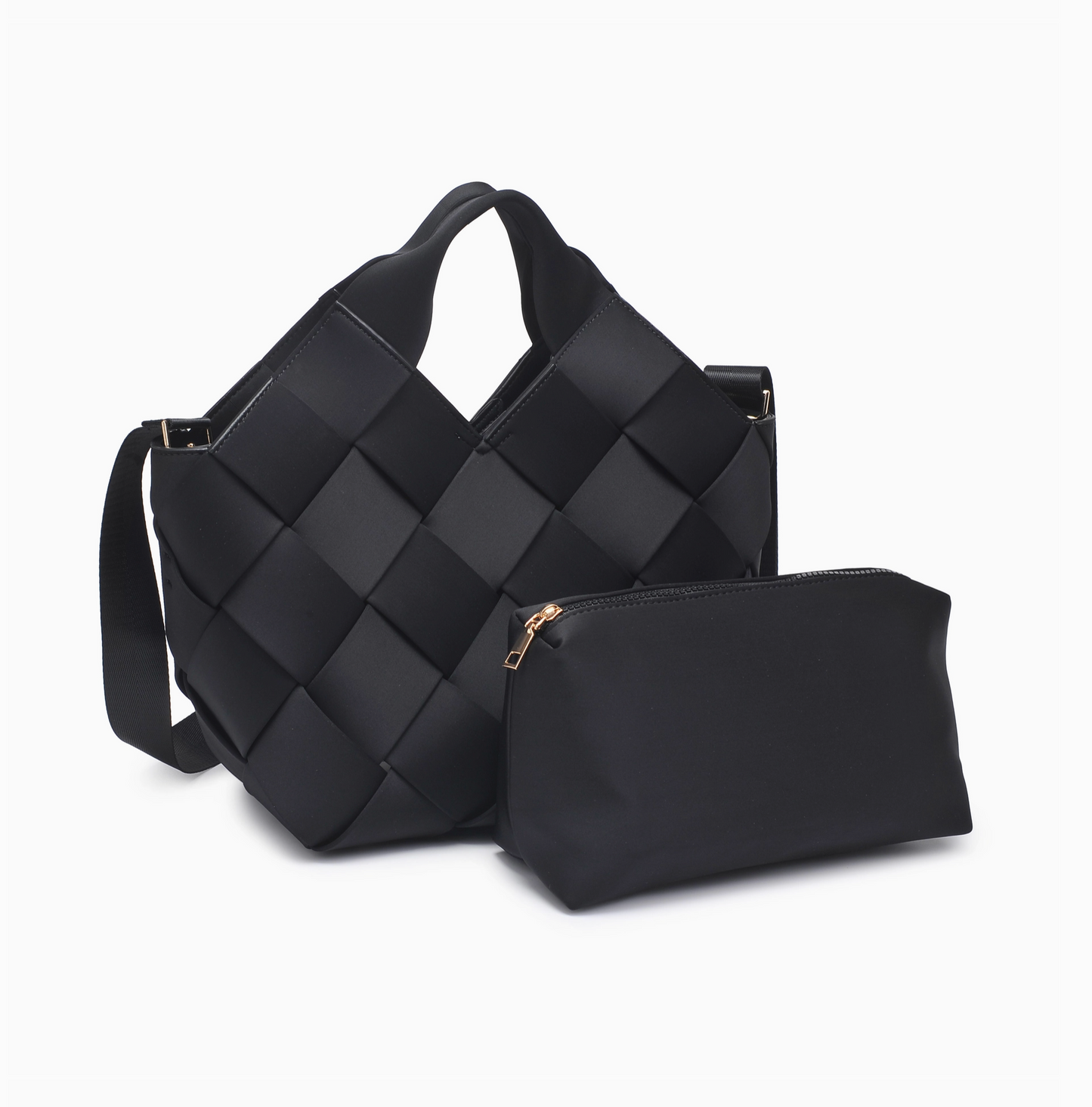 Resilience Woven Neoprene Tote - Black - Sol & Selene