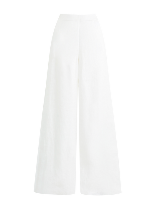 Wide Leg Linen Pant - White - Favorite Daughter