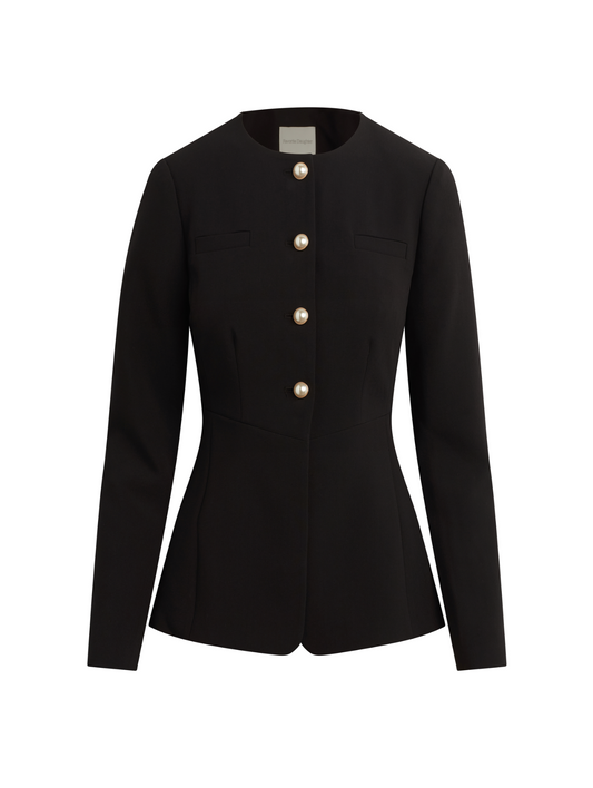 The Long Sleeve Clocking In Top - Black - Favorite Daughter