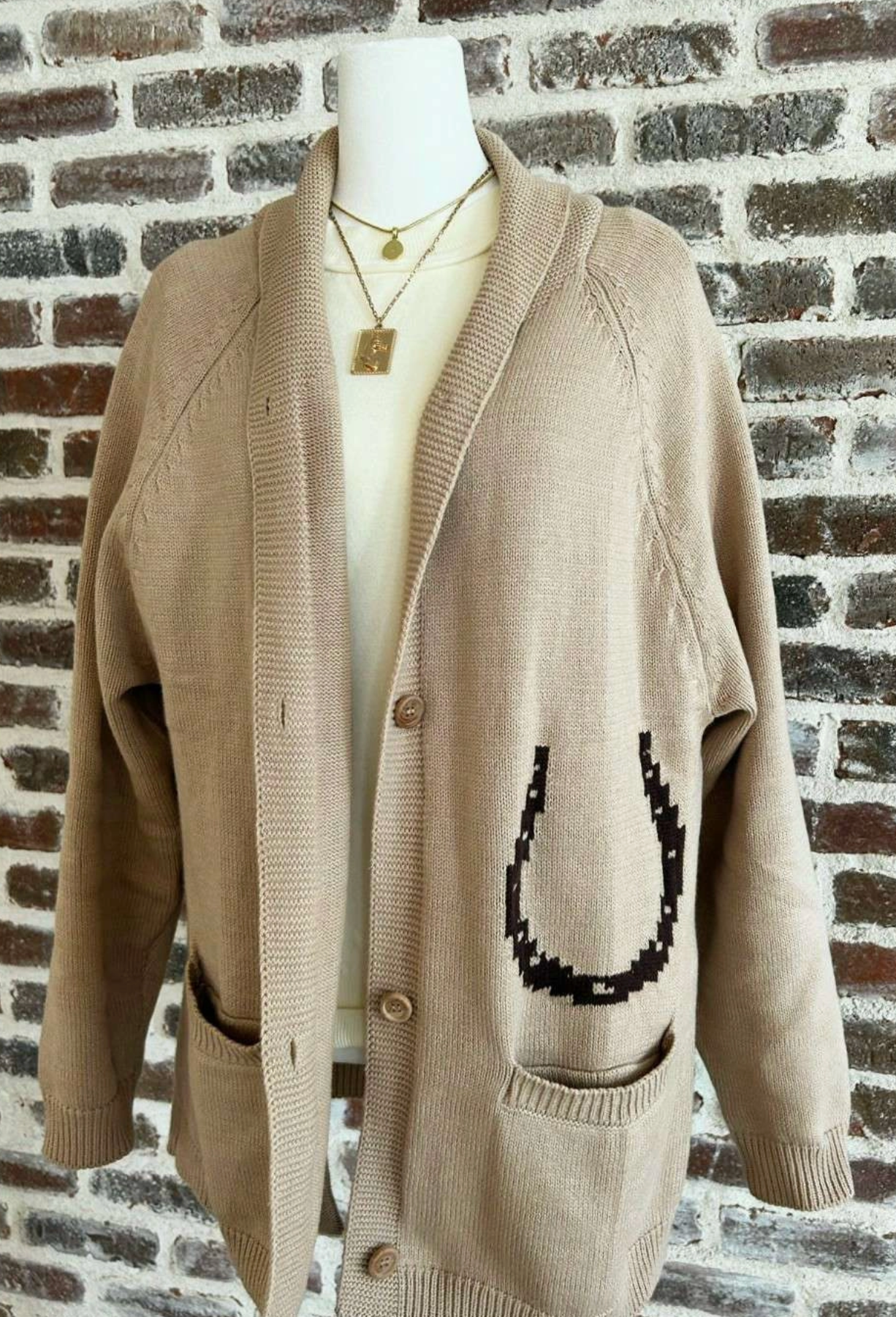 Equine Jacquard Sweater Cardigan