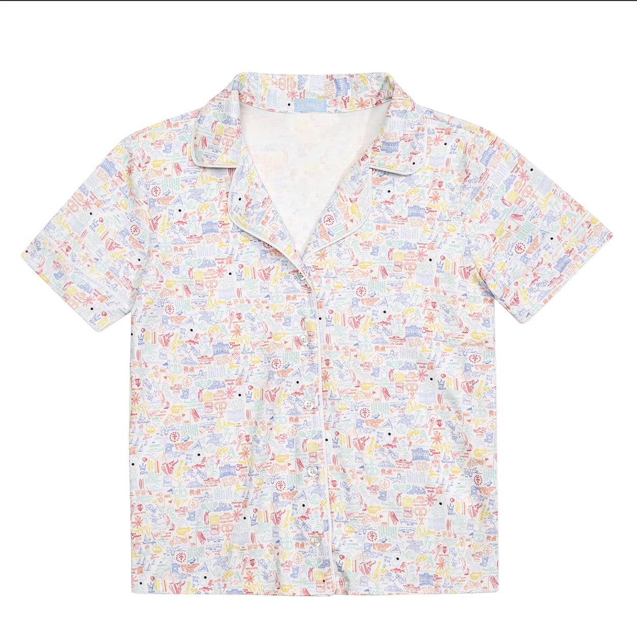 Rhode Island Women’s Button Front Short Pajama Set - Joy Street