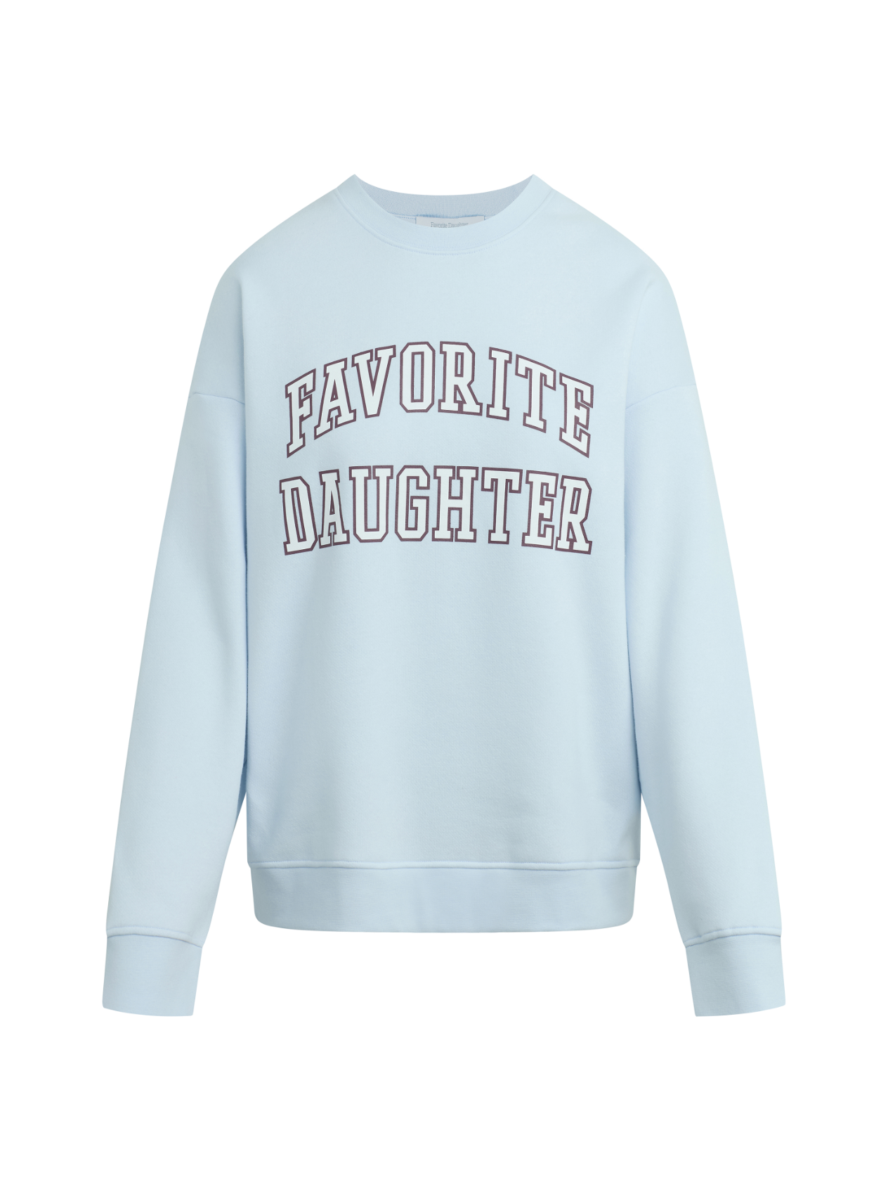 The Collegiate Sweatshirt - Ice Blue/White - Favorite Daughter