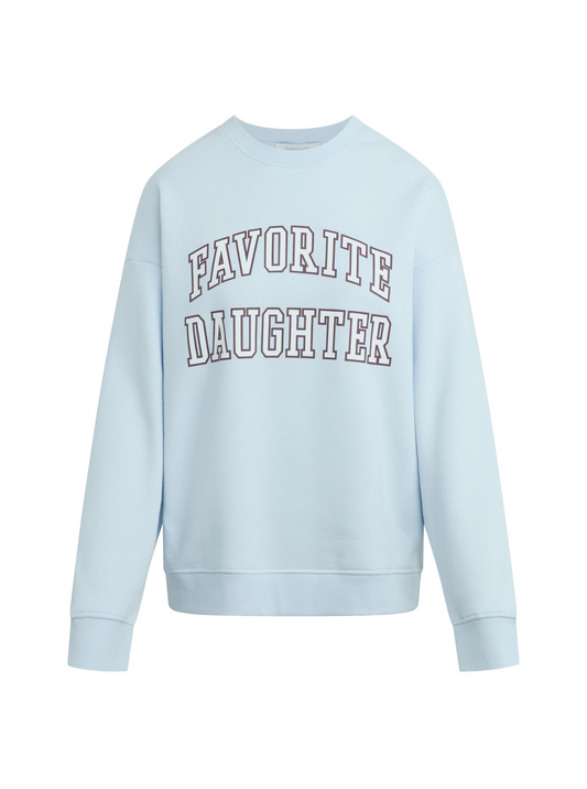The Collegiate Sweatshirt - Ice Blue/White - Favorite Daughter
