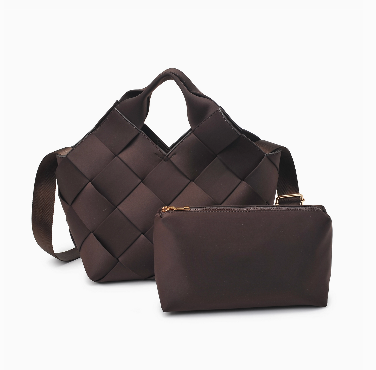 Resilience Woven Neoprene Tote - Brown - Sol & Selene