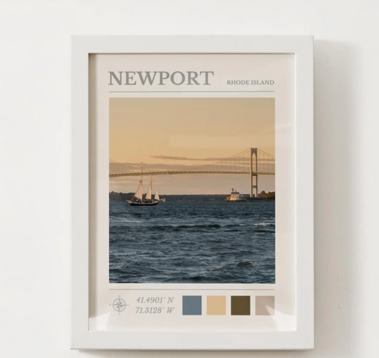 Newport Art Print Bridge - Coastal Ave Design