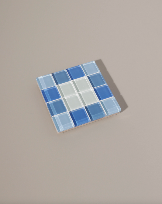Glass Tile Coaster -  Blue Gradient - Subtle Art Studios