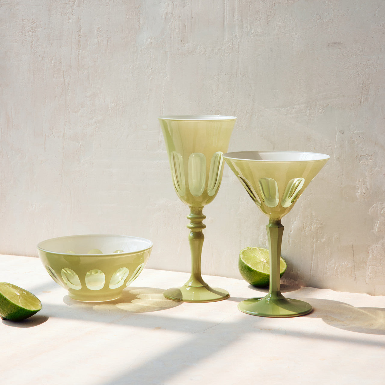 Rialto Wine Glass - Sage Green - Set of 2 - Sir/Madam