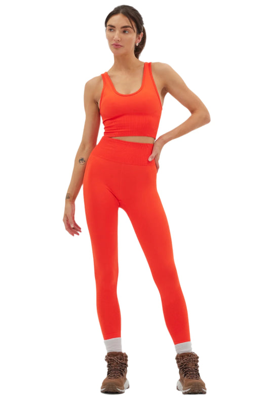 Sophia Seamless Legging - Red Orange - Half Days