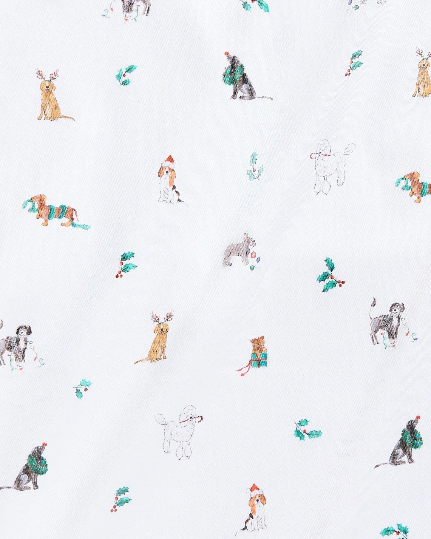 Kid's Pima Snug Fit Pajama Set in Jingle Paws - Petite Plume