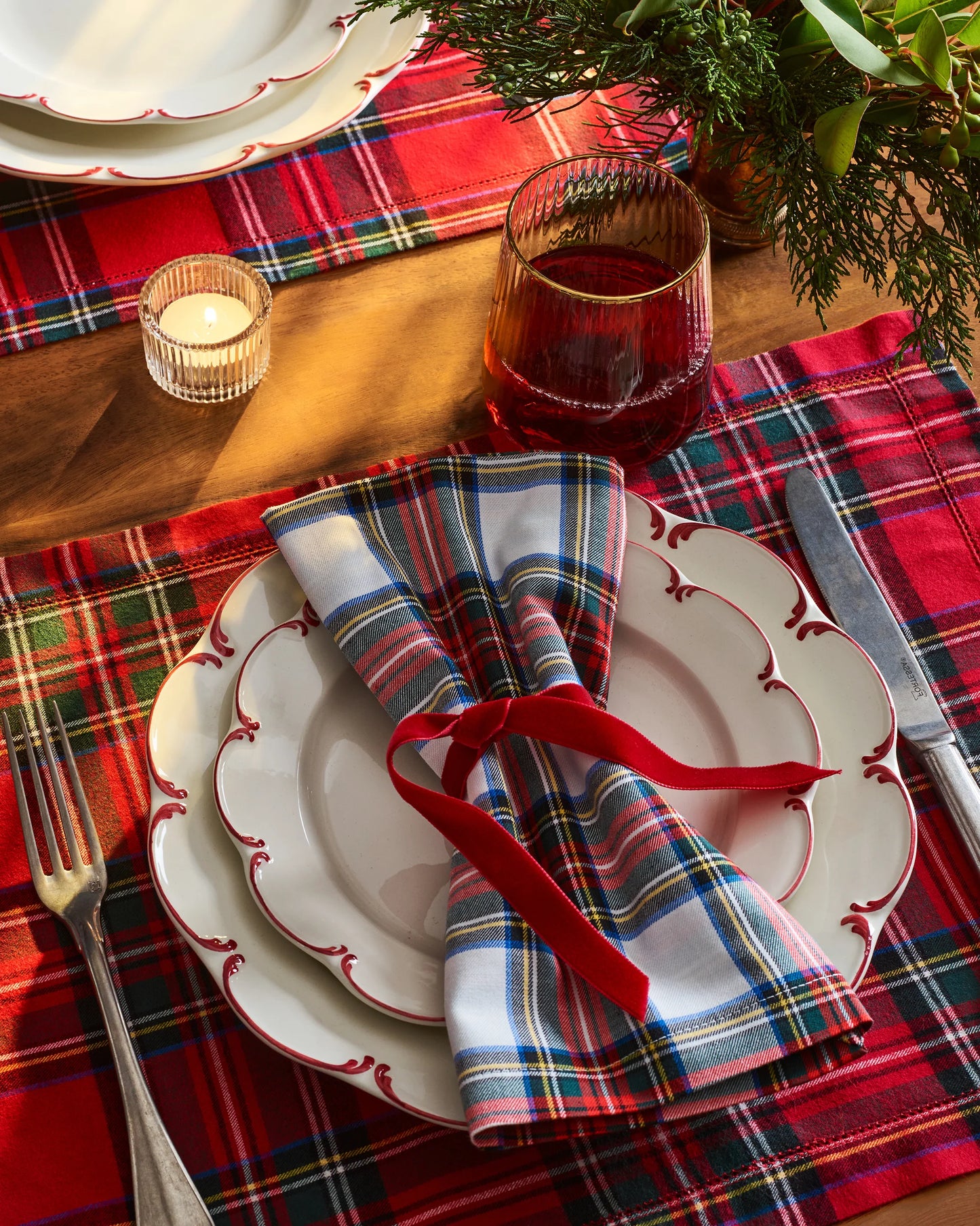 Signature Twill Placemats in Imperial Tartan - Petite Plume