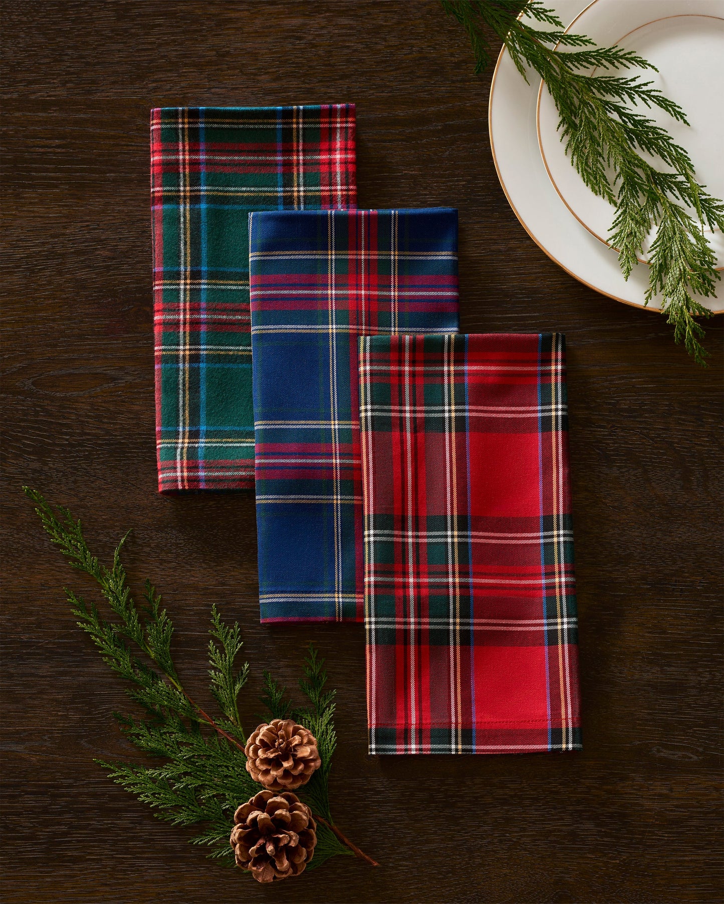 Signature Twill Napkins in Kensington Tartan (Set of 4) - Petite Plume