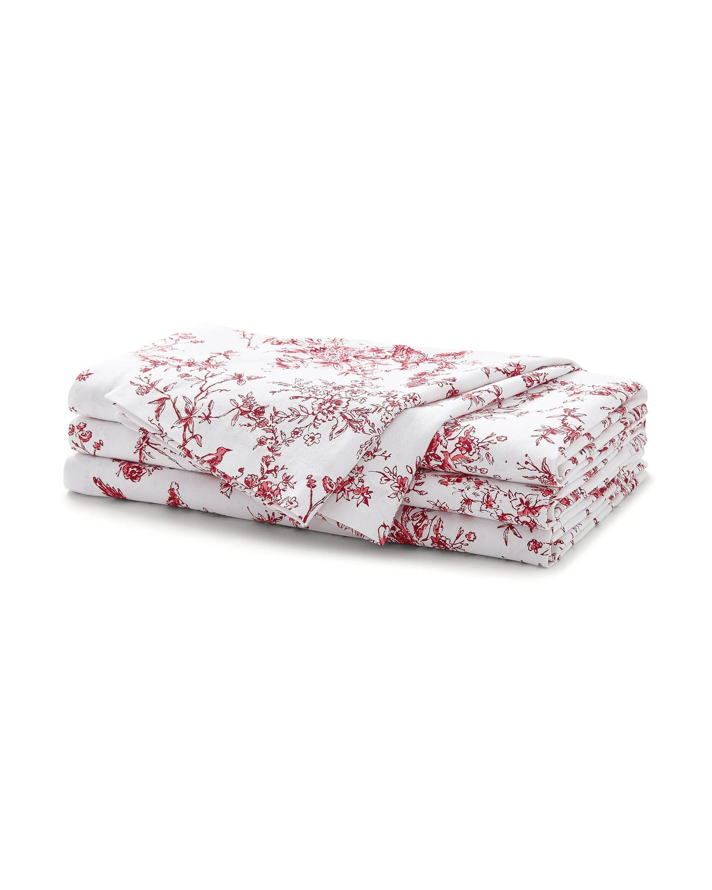 Signature Twill Napkins in Red Timeless Toile (Set of 4) - Petite Plume