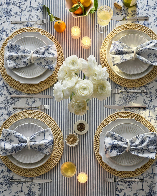 Signature Twill Napkins in Timeless Toile (Set of 4) - Petite Plume