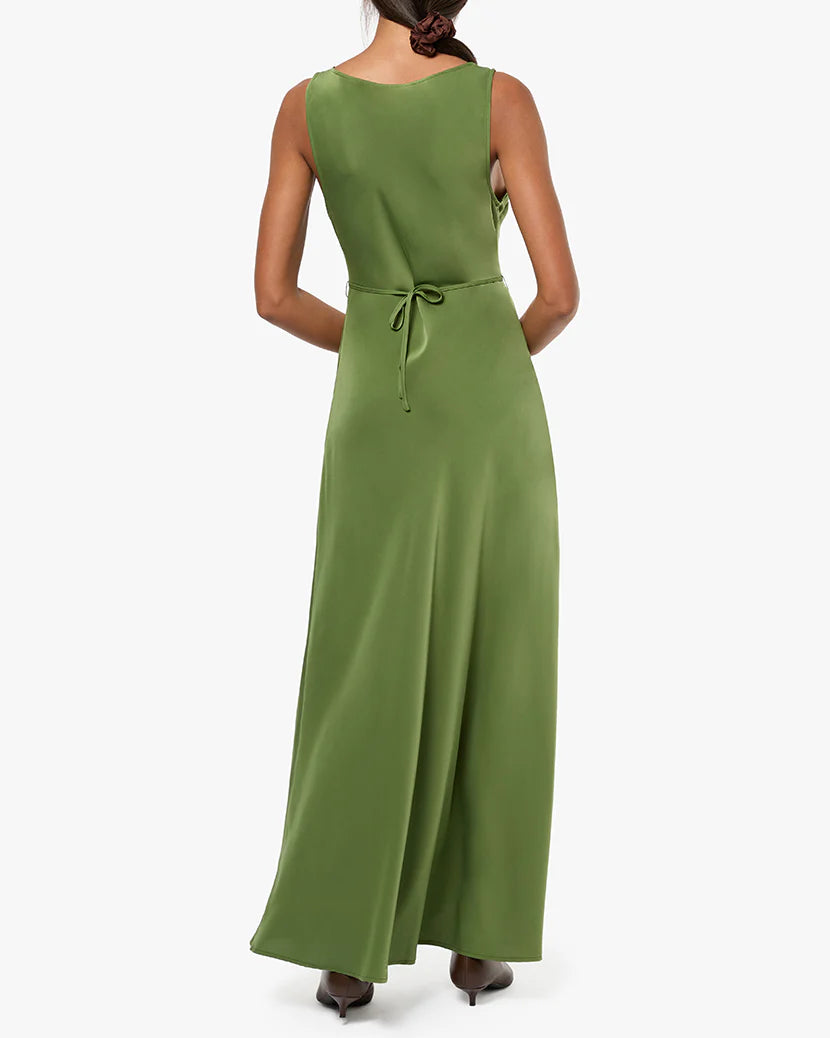 Boat Neck Slip Dress - Hunter Green - We Wore What