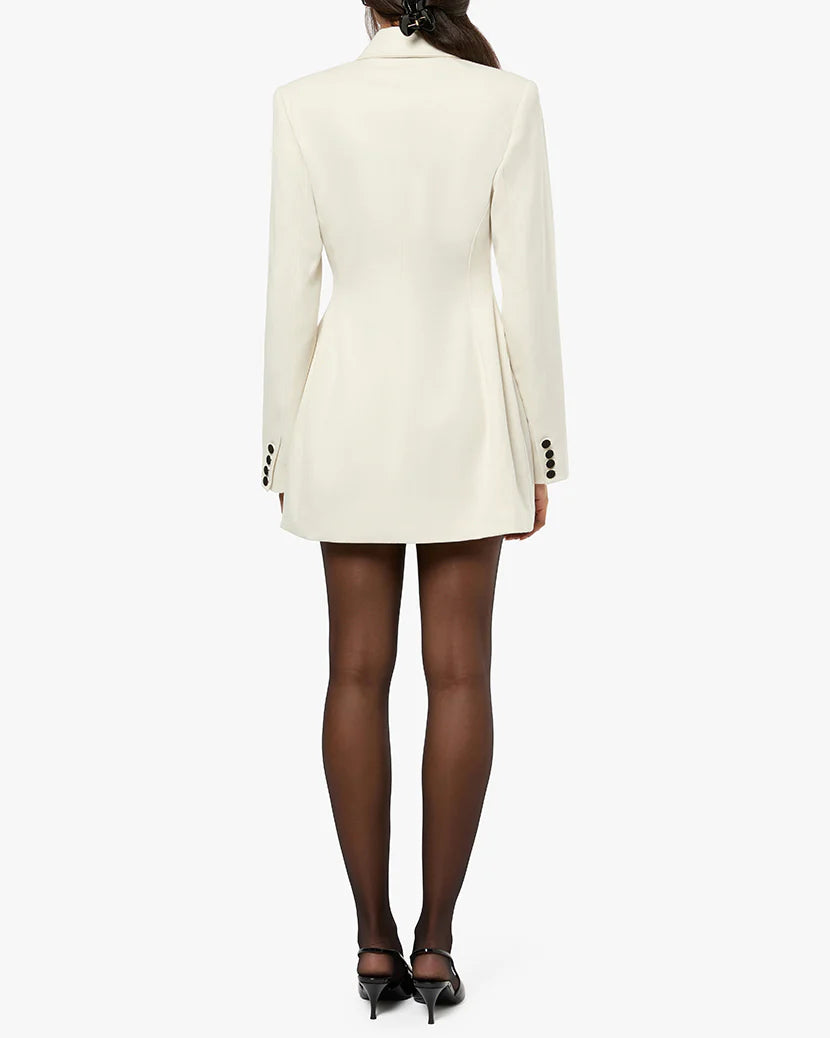 Peplum Blazer Mini Dress - Ivory - We Wore What