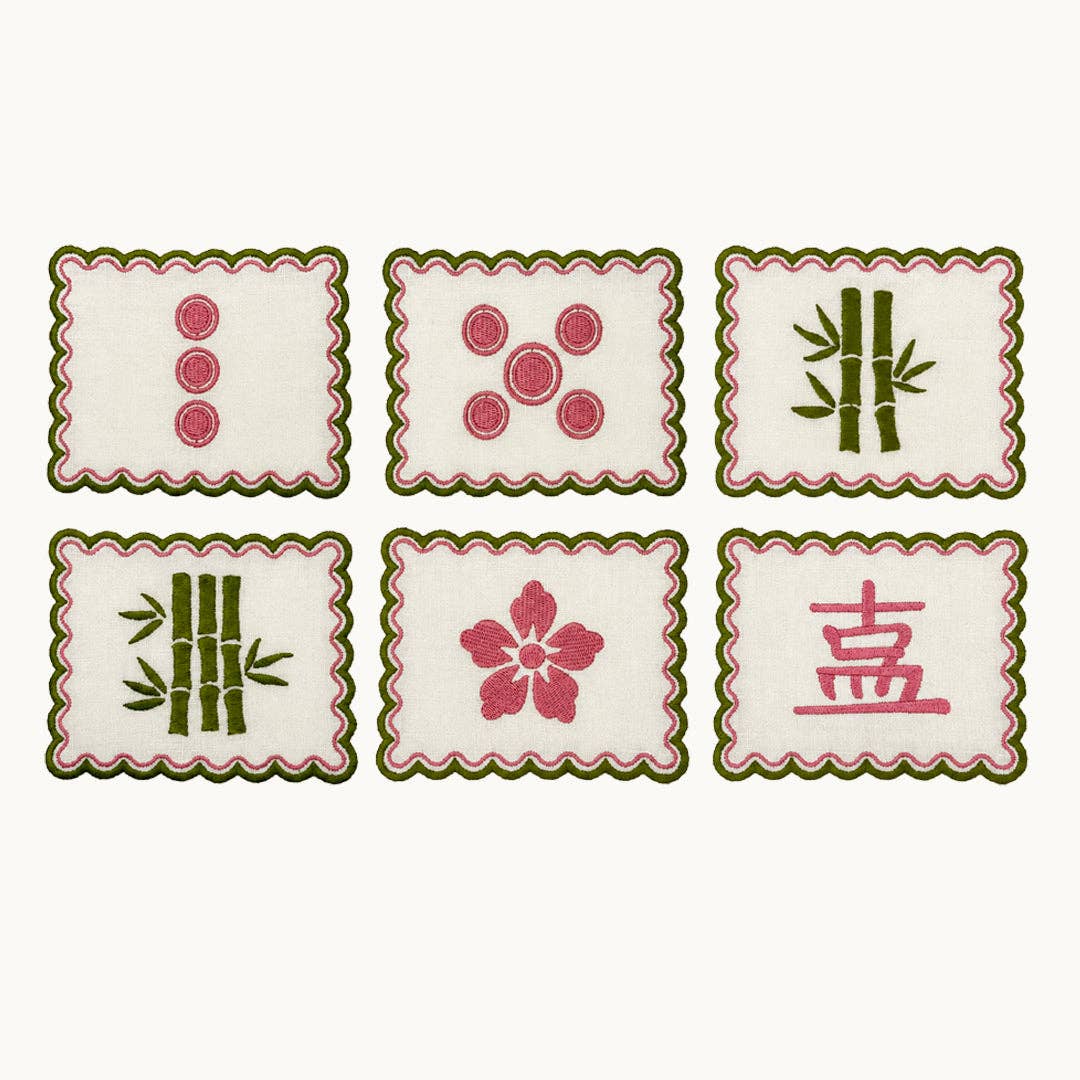 Mahjong Cocktail Coasters (set of 6)