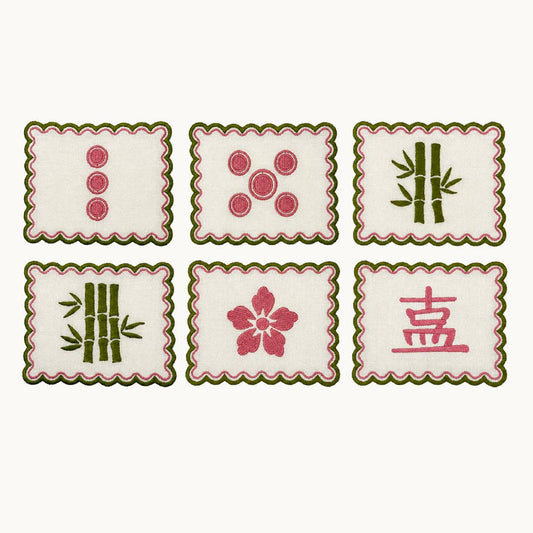 Mahjong Cocktail Coasters (set of 6)