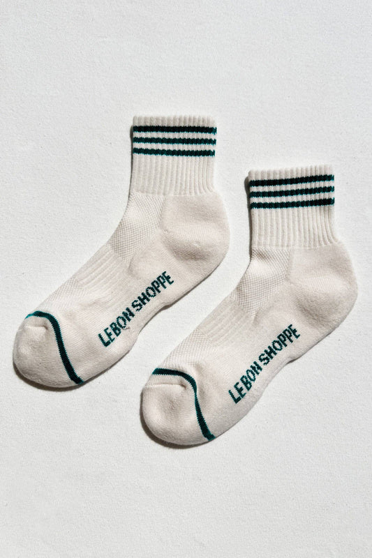 Girlfriend Socks - White w/ Black