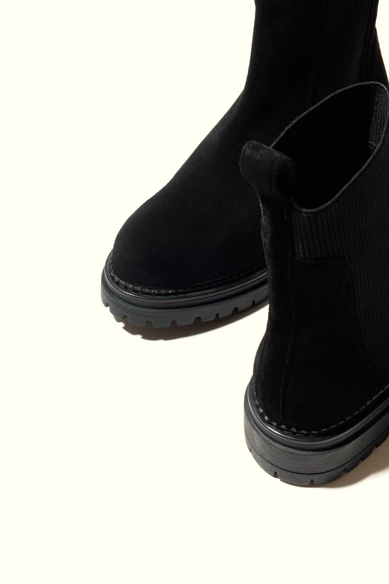 Kelly Black Suede Ankle Boots
